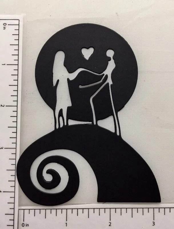 Jack and Sally Moonlight Wave * Set of Twelve * Black or White
